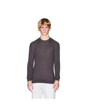 ARMANI EXCHANGE Pullover Für Herren, Texturierter Strick (Möven-Grau)