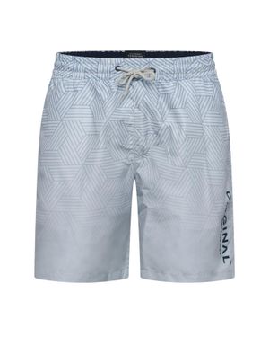 Crosshatch "Layotta" Badeshorts Für Herren (Helles Steingrau) - Blau