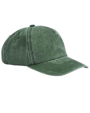 BEECHFIELD® "Relaxed" Baseball-Mütze 5 Segmente (Vintage Flaschengrü) - Grün