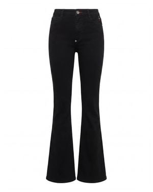 Philipp Plein Jeans Flared Fit Basic - Schwarz