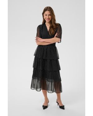 Saint Tropez Kleid Svannasz Kleid Gerade Passform - Schwarz