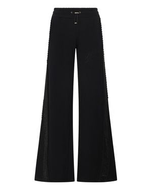 Philipp Plein Skater Fit Tracksuit Pants Strass Band - Schwarz