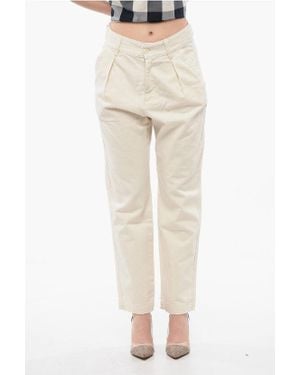Woolrich Mom Fit Jeans Mit Einfacher Bundfalte Und Gürtelschlaufen 14 Cm - Natur
