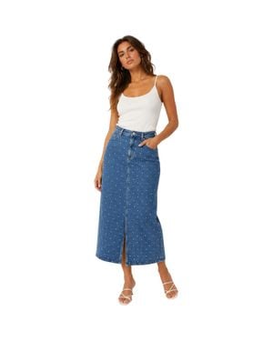 Vero Moda "Tessa" Midirock Für Damen, Denim, Regulär (Blaues Denim)