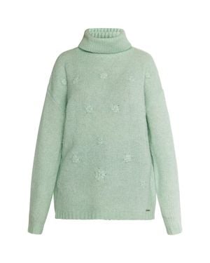Usha Rollkragenpullover Damen Mintgrün Melange