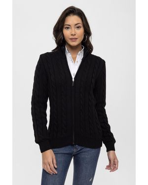 Felix Hardy Strickjacke Strickjacke Mit Zopfmuster - Schwarz