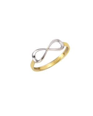 CELESTA F Ring 375 Zweifarbig Mit Unendlichkeits-Motiv - Mettallic
