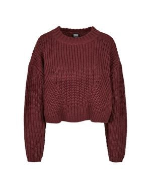 Urban Classics Sweatshirt Für Damen Weite Ärmeln - Rot