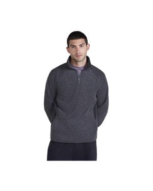 Mountain Warehouse Pullover Für Herren, Mit Halbem Reißverschluss, Raglanärmel - Blau