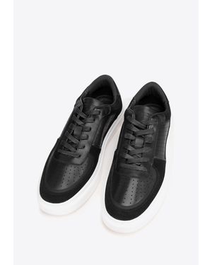Wittchen Herren-Sneaker Aus Leder Mit Perforationen, Naturleder - Schwarz