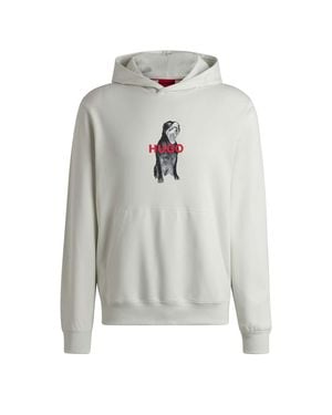 HUGO "Dartchon" Kapuzenpullover Für Herren - Grau