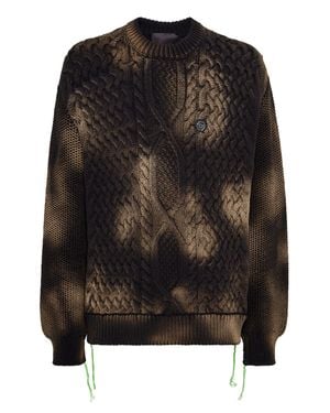 Philipp Plein Pullover Rundhalsausschnitt Smile - Schwarz