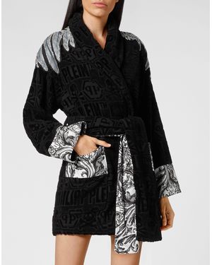 Philipp Plein Bademantel Eagle - Schwarz