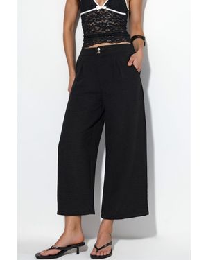 Busem Damen Hochbundweite Hosen Mit Weitem Bein - Schwarz