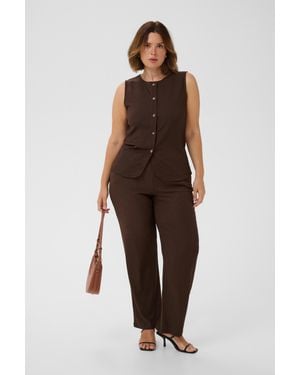 Kaffe Ärmellose Bluse Kckristin Ärmellose Bluse Tight Fit - Braun