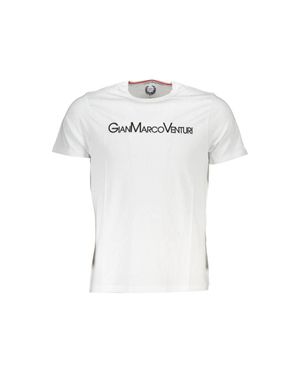 Gianmarco Venturi Weißes Baumwoll-Herren-T-Shirt