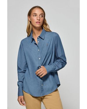 POLO CLUB Denim-Hemd Regular Fit Mit Rigby Go Stickerei - Blau