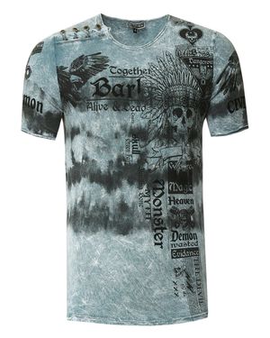 Rusty Neal Color Tie Dye Batik T-Shirt Mit Front-Print - Grün