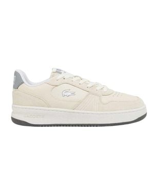 Lacoste "L001" Logo Sneaker Für Herren, Wildleder, Flach /Grau) - Weiß