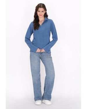 myMo Fleecepullover Damen - Blau