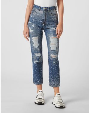 Philipp Plein Jeans Boyfriend Fit - Blau