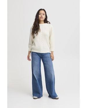 Ichi Strickpullover Ihkamara Strickpullover Loose Fit - Blau