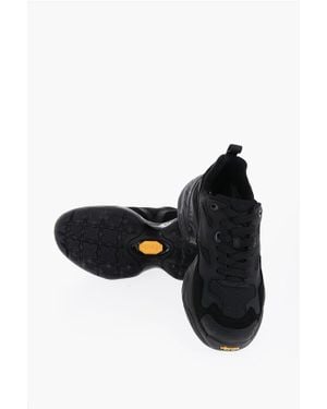 Neil Barrett Croquis Einfarbige Low-Top-Sneaker Aus Mesh Und Wildleder - Schwarz