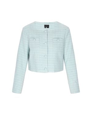 Dreimaster Blazer Frauen Minz-Glitzer - Blau