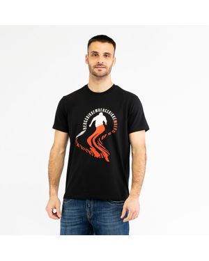 Bikkembergs Baumwoll-T-Shirt Für Herren - Schwarz
