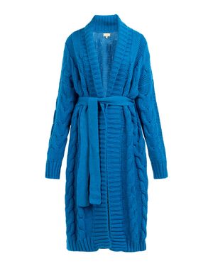 myMo Strickjacke Damen Königsblau