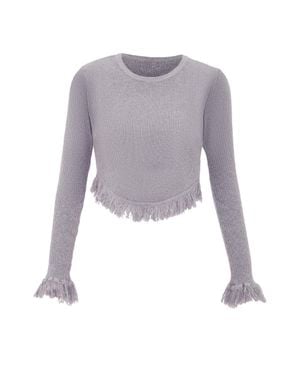myMo Pullover Frauen Melange - Lila