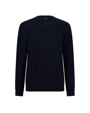 ARMANI EXCHANGE Pullover Für Herren, Texturierter Strick - Blau