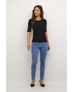 Kaffe T-Shirt Kacarna T-Shirt Slim Fit - Blau