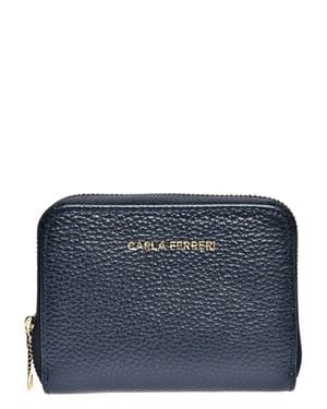 Carla Ferreri Blaue Ledertasche