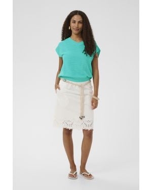 Cream Strickpullover Crevisa Strickpullover Relaxed Fit - Blau