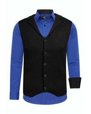 Rusty Neal Hemd Mit Weste 2Er Set - Blau