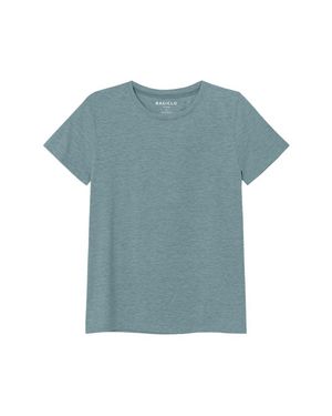 Basiclo Crew-Neck Premium T-Shirt Smoke Mint - Blau