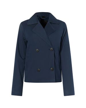 Dreimaster Kurze Trenchcoat Damen Nachtblau