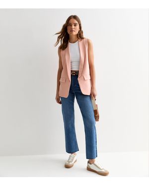 Gini London Tailored Longline-Weste - Blau