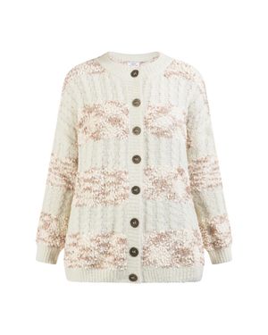 Usha Festival Cardigan Femme Avec Boutons Rakata - Weiß