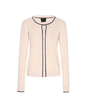 Dreimaster Strickjacke Frauen Hellbeige - Weiß
