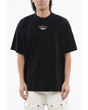 Off-White c/o Virgil Abloh Oversize-Fit Bandana-T-Shirt Mit Stickerei - Schwarz