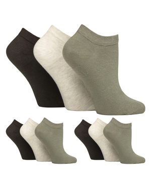 IOMI 9Er-Pack Damen Diabetiker Trainingssocken - Grün