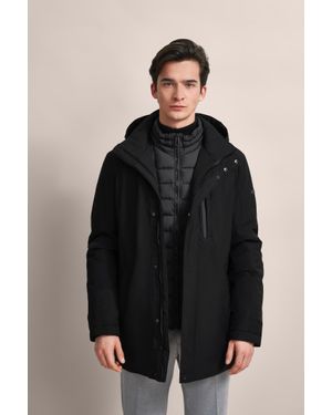 Bugatti Herren Parka Mit Wasserfester Eigenschaft - Schwarz