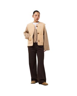 Threadbare "Itoje" Weste Für Damen, Teddyfleece (Ecru) - Natur