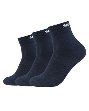 Skechers Basic Quarter Socken - Blau