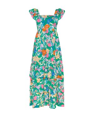 FELIPA Kleid Frauen Grün Mehrfarbig - Blau