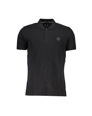 Gianmarco Venturi Schwarzes Baumwoll-Herrenpoloshirt