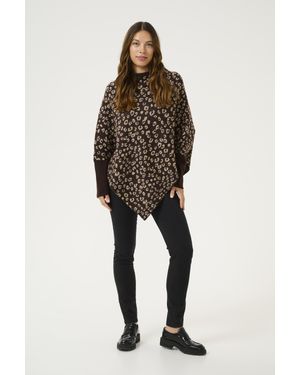 Kaffe Poncho Kamolly Poncho Oversize Fit - Braun