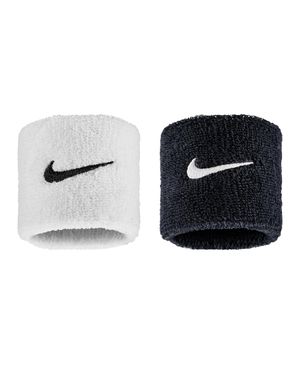 Nike "Classic" Schweißband, Swoosh (2Er-Pack) /Weiß) - Mettallic